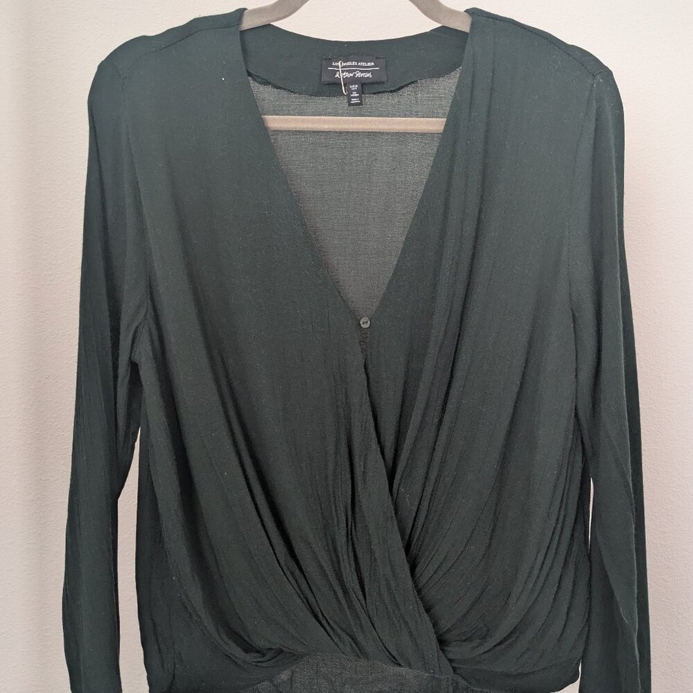 Green & other stories surplice blouse, size 8